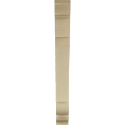Ekena Millwork - BKTUR035X28X32OLY01RCPR - Timberthane Faux Wood Olympic Style Bracket, Traditional Ends, 3 1/2"W x 28"D x 32"H, Primed Tan