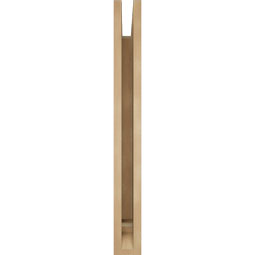 Ekena Millwork - BKTUR035X28X32OLY01RCPR - Timberthane Faux Wood Olympic Style Bracket, Traditional Ends, 3 1/2"W x 28"D x 32"H, Primed Tan