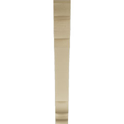 Ekena Millwork - BKTUR035X30X30OLY01RCPR - Timberthane Faux Wood Olympic Style Bracket, Traditional Ends, 3 1/2"W x 30"D x 30"H, Primed Tan