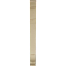 Ekena Millwork - BKTUR035X32X38OLY01RCPR - Timberthane Faux Wood Olympic Style Bracket, Traditional Ends, 3 1/2"W x 32"D x 38"H, Primed Tan