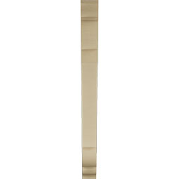 Ekena Millwork - BKTUR035X32X40OLY01RCPR - Timberthane Faux Wood Olympic Style Bracket, Traditional Ends, 3 1/2"W x 32"D x 40"H, Primed Tan