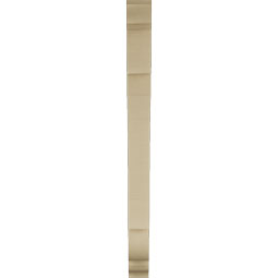 Ekena Millwork - BKTUR035X32X44OLY01RCPR - Timberthane Faux Wood Olympic Style Bracket, Traditional Ends, 3 1/2"W x 32"D x 44"H, Primed Tan