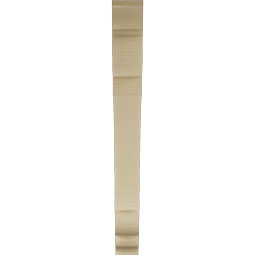 Ekena Millwork - BKTUR035X34X34OLY01RCPR - Timberthane Faux Wood Olympic Style Bracket, Traditional Ends, 3 1/2"W x 34"D x 34"H, Primed Tan