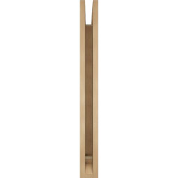 Ekena Millwork - BKTUR035X34X34OLY01RCPR - Timberthane Faux Wood Olympic Style Bracket, Traditional Ends, 3 1/2"W x 34"D x 34"H, Primed Tan