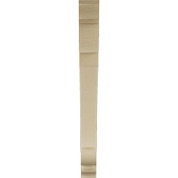 Ekena Millwork - BKTUR035X36X36OLY01RCPR - Timberthane Faux Wood Olympic Style Bracket, Traditional Ends, 3 1/2"W x 36"D x 36"H, Primed Tan