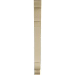Ekena Millwork - BKTUR035X36X40OLY01RCPR - Timberthane Faux Wood Olympic Style Bracket, Traditional Ends, 3 1/2"W x 36"D x 40"H, Primed Tan