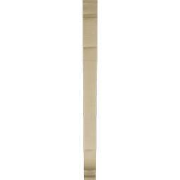 Ekena Millwork - BKTUR035X36X48OLY01RCPR - Timberthane Faux Wood Olympic Style Bracket, Traditional Ends, 3 1/2"W x 36"D x 48"H, Primed Tan