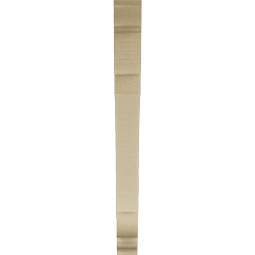 Ekena Millwork - BKTUR035X38X38OLY01RCPR - Timberthane Faux Wood Olympic Style Bracket, Traditional Ends, 3 1/2"W x 38"D x 38"H, Primed Tan