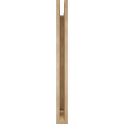 Ekena Millwork - BKTUR035X38X38OLY01RCPR - Timberthane Faux Wood Olympic Style Bracket, Traditional Ends, 3 1/2"W x 38"D x 38"H, Primed Tan