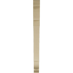 Ekena Millwork - BKTUR035X40X44OLY01RCPR - Timberthane Faux Wood Olympic Style Bracket, Traditional Ends, 3 1/2"W x 40"D x 44"H, Primed Tan