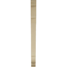 Ekena Millwork - BKTUR035X40X48OLY01RCPR - Timberthane Faux Wood Olympic Style Bracket, Traditional Ends, 3 1/2"W x 40"D x 48"H, Primed Tan