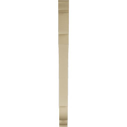 Ekena Millwork - BKTUR035X42X48OLY01RCPR - Timberthane Faux Wood Olympic Style Bracket, Traditional Ends, 3 1/2"W x 42"D x 48"H, Primed Tan