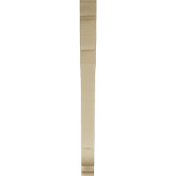 Ekena Millwork - BKTUR035X44X44OLY01RCPR - Timberthane Faux Wood Olympic Style Bracket, Traditional Ends, 3 1/2"W x 44"D x 44"H, Primed Tan