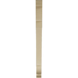 Ekena Millwork - BKTUR035X44X48OLY01RCPR - Timberthane Faux Wood Olympic Style Bracket, Traditional Ends, 3 1/2"W x 44"D x 48"H, Primed Tan