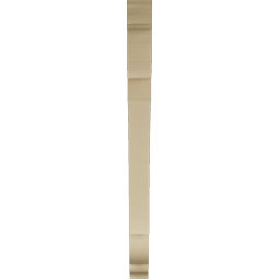 Ekena Millwork - BKTUR035X46X46OLY01RCPR - Timberthane Faux Wood Olympic Style Bracket, Traditional Ends, 3 1/2"W x 46"D x 46"H, Primed Tan