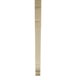 Ekena Millwork - BKTUR035X48X48OLY01RCPR - Timberthane Faux Wood Olympic Style Bracket, Traditional Ends, 3 1/2"W x 48"D x 48"H, Primed Tan