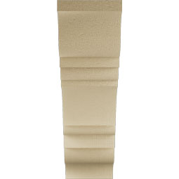 Ekena Millwork - BKTUR055X18X18OLY01RCPR - Timberthane Faux Wood Olympic Style Bracket, Traditional Ends, 5 1/2"W x 18"D x 18"H, Primed Tan