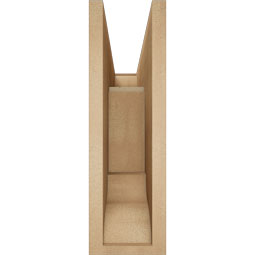 Ekena Millwork - BKTUR055X18X18OLY01RCPR - Timberthane Faux Wood Olympic Style Bracket, Traditional Ends, 5 1/2"W x 18"D x 18"H, Primed Tan