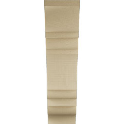 Ekena Millwork - BKTUR055X18X22OLY01RCPR - Timberthane Faux Wood Olympic Style Bracket, Traditional Ends, 5 1/2"W x 18"D x 22"H, Primed Tan