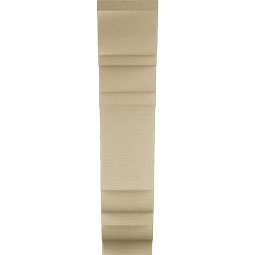 Ekena Millwork - BKTUR055X18X26OLY01RCPR - Timberthane Faux Wood Olympic Style Bracket, Traditional Ends, 5 1/2"W x 18"D x 26"H, Primed Tan