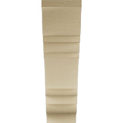 Ekena Millwork - BKTUR055X20X20OLY01RCPR - Timberthane Faux Wood Olympic Style Bracket, Traditional Ends, 5 1/2"W x 20"D x 20"H, Primed Tan
