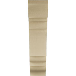 Ekena Millwork - BKTUR055X20X24OLY01RCPR - Timberthane Faux Wood Olympic Style Bracket, Traditional Ends, 5 1/2"W x 20"D x 24"H, Primed Tan
