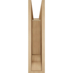 Ekena Millwork - BKTUR055X20X24OLY01RCPR - Timberthane Faux Wood Olympic Style Bracket, Traditional Ends, 5 1/2"W x 20"D x 24"H, Primed Tan