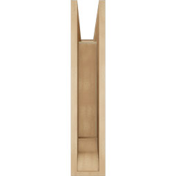 Ekena Millwork - BKTUR055X20X28OLY01RCPR - Timberthane Faux Wood Olympic Style Bracket, Traditional Ends, 5 1/2"W x 20"D x 28"H, Primed Tan
