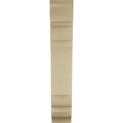 Ekena Millwork - BKTUR055X20X32OLY01RCPR - Timberthane Faux Wood Olympic Style Bracket, Traditional Ends, 5 1/2"W x 20"D x 32"H, Primed Tan