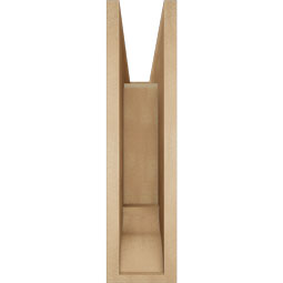 Ekena Millwork - BKTUR055X22X22OLY01RCPR - Timberthane Faux Wood Olympic Style Bracket, Traditional Ends, 5 1/2"W x 22"D x 22"H, Primed Tan