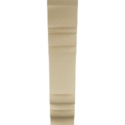 Ekena Millwork - BKTUR055X22X26OLY01RCPR - Timberthane Faux Wood Olympic Style Bracket, Traditional Ends, 5 1/2"W x 22"D x 26"H, Primed Tan