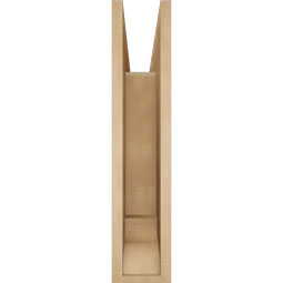 Ekena Millwork - BKTUR055X22X26OLY01RCPR - Timberthane Faux Wood Olympic Style Bracket, Traditional Ends, 5 1/2"W x 22"D x 26"H, Primed Tan