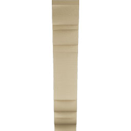 Ekena Millwork - BKTUR055X22X30OLY01RCPR - Timberthane Faux Wood Olympic Style Bracket, Traditional Ends, 5 1/2"W x 22"D x 30"H, Primed Tan