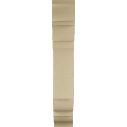 Ekena Millwork - BKTUR055X22X34OLY01RCPR - Timberthane Faux Wood Olympic Style Bracket, Traditional Ends, 5 1/2"W x 22"D x 34"H, Primed Tan