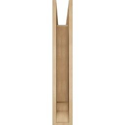 Ekena Millwork - BKTUR055X22X34OLY01RCPR - Timberthane Faux Wood Olympic Style Bracket, Traditional Ends, 5 1/2"W x 22"D x 34"H, Primed Tan
