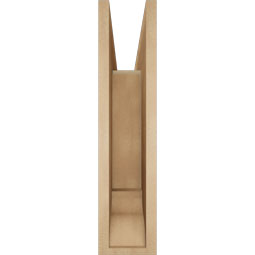 Ekena Millwork - BKTUR055X24X24OLY01RCPR - Timberthane Faux Wood Olympic Style Bracket, Traditional Ends, 5 1/2"W x 24"D x 24"H, Primed Tan