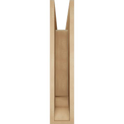 Ekena Millwork - BKTUR055X24X28OLY01RCPR - Timberthane Faux Wood Olympic Style Bracket, Traditional Ends, 5 1/2"W x 24"D x 28"H, Primed Tan