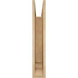 Ekena Millwork - BKTUR055X24X32OLY01RCPR - Timberthane Faux Wood Olympic Style Bracket, Traditional Ends, 5 1/2"W x 24"D x 32"H, Primed Tan