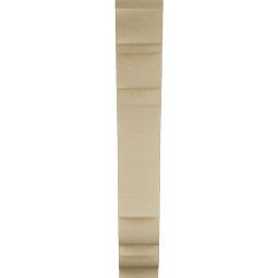 Ekena Millwork - BKTUR055X24X36OLY01RCPR - Timberthane Faux Wood Olympic Style Bracket, Traditional Ends, 5 1/2"W x 24"D x 36"H, Primed Tan