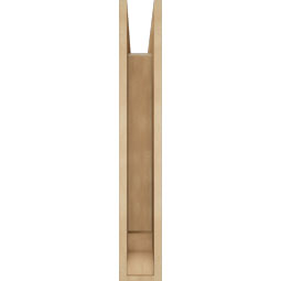 Ekena Millwork - BKTUR055X24X36OLY01RCPR - Timberthane Faux Wood Olympic Style Bracket, Traditional Ends, 5 1/2"W x 24"D x 36"H, Primed Tan