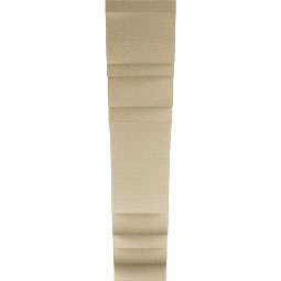 Ekena Millwork - BKTUR055X26X26OLY01RCPR - Timberthane Faux Wood Olympic Style Bracket, Traditional Ends, 5 1/2"W x 26"D x 26"H, Primed Tan