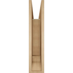 Ekena Millwork - BKTUR055X26X26OLY01RCPR - Timberthane Faux Wood Olympic Style Bracket, Traditional Ends, 5 1/2"W x 26"D x 26"H, Primed Tan
