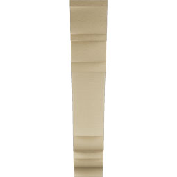 Ekena Millwork - BKTUR055X26X30OLY01RCPR - Timberthane Faux Wood Olympic Style Bracket, Traditional Ends, 5 1/2"W x 26"D x 30"H, Primed Tan