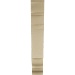Ekena Millwork - BKTUR055X26X34OLY01RCPR - Timberthane Faux Wood Olympic Style Bracket, Traditional Ends, 5 1/2"W x 26"D x 34"H, Primed Tan