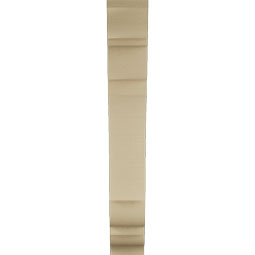 Ekena Millwork - BKTUR055X26X38OLY01RCPR - Timberthane Faux Wood Olympic Style Bracket, Traditional Ends, 5 1/2"W x 26"D x 38"H, Primed Tan