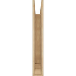 Ekena Millwork - BKTUR055X26X38OLY01RCPR - Timberthane Faux Wood Olympic Style Bracket, Traditional Ends, 5 1/2"W x 26"D x 38"H, Primed Tan