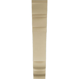 Ekena Millwork - BKTUR055X28X32OLY01RCPR - Timberthane Faux Wood Olympic Style Bracket, Traditional Ends, 5 1/2"W x 28"D x 32"H, Primed Tan