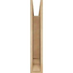 Ekena Millwork - BKTUR055X28X32OLY01RCPR - Timberthane Faux Wood Olympic Style Bracket, Traditional Ends, 5 1/2"W x 28"D x 32"H, Primed Tan