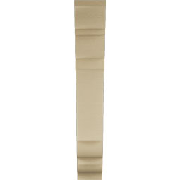 Ekena Millwork - BKTUR055X28X36OLY01RCPR - Timberthane Faux Wood Olympic Style Bracket, Traditional Ends, 5 1/2"W x 28"D x 36"H, Primed Tan