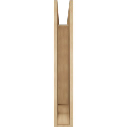 Ekena Millwork - BKTUR055X28X36OLY01RCPR - Timberthane Faux Wood Olympic Style Bracket, Traditional Ends, 5 1/2"W x 28"D x 36"H, Primed Tan